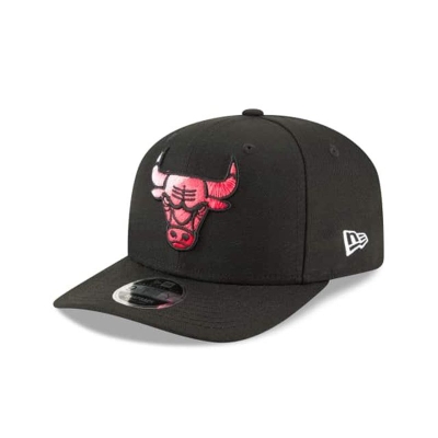 Black Chicago Bulls Hat - New Era NBA Original Fit 9FIFTY Snapback Caps USA7413089